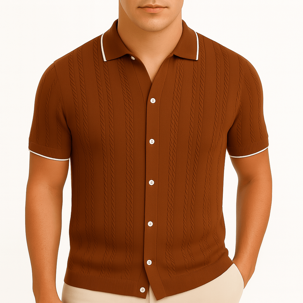 Luminovi | Jacquard Knit Shirt