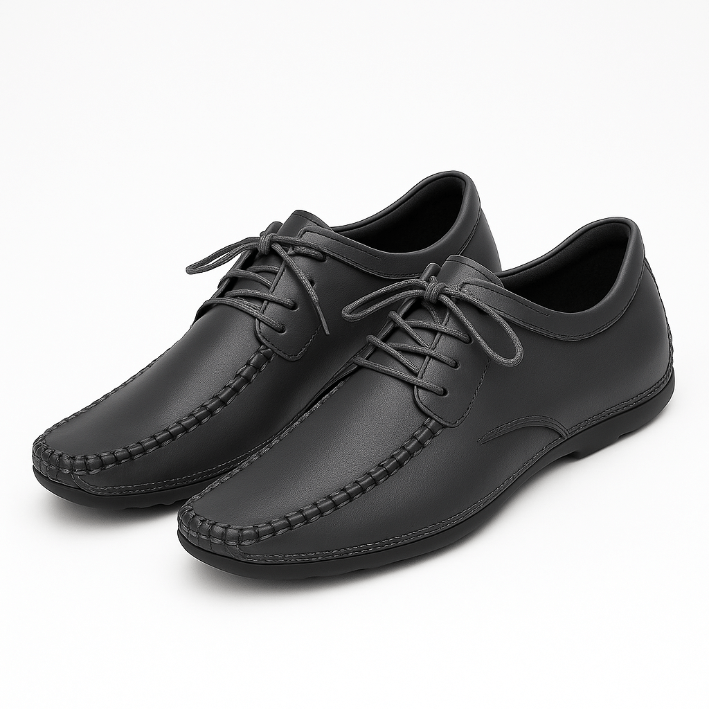 Luminovi | Lace-Up Leather Loafers