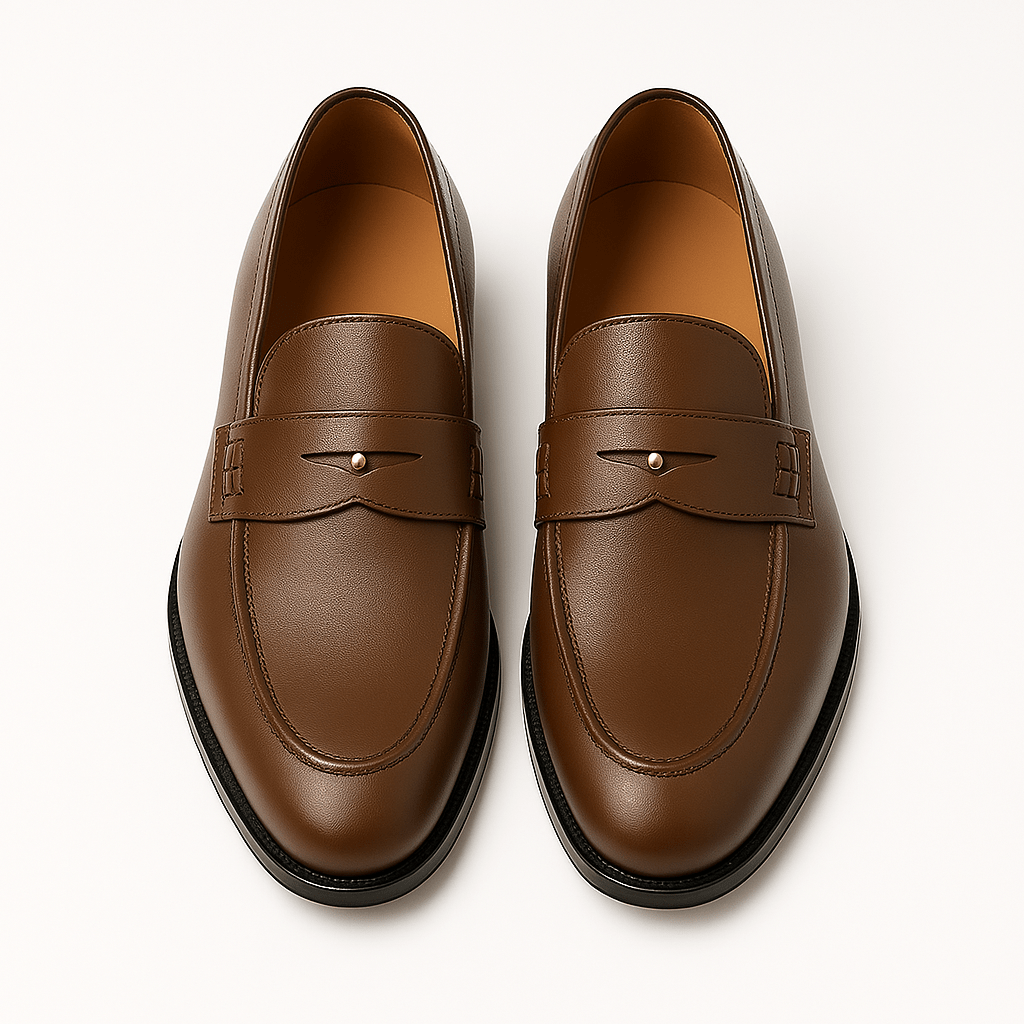 Luminovi | Leather Buckle Slip-On Loafers