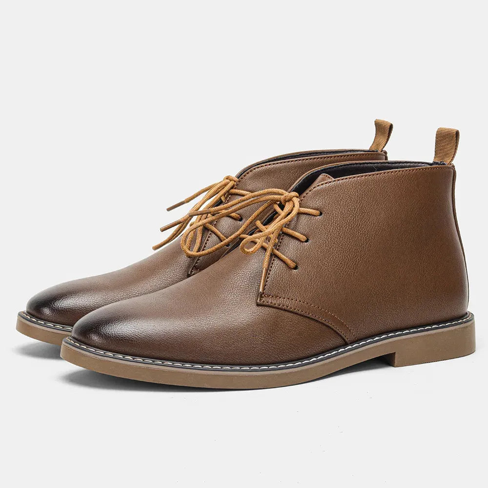 Luminovi | Leather Chukka Boots-Men's Leather Boots