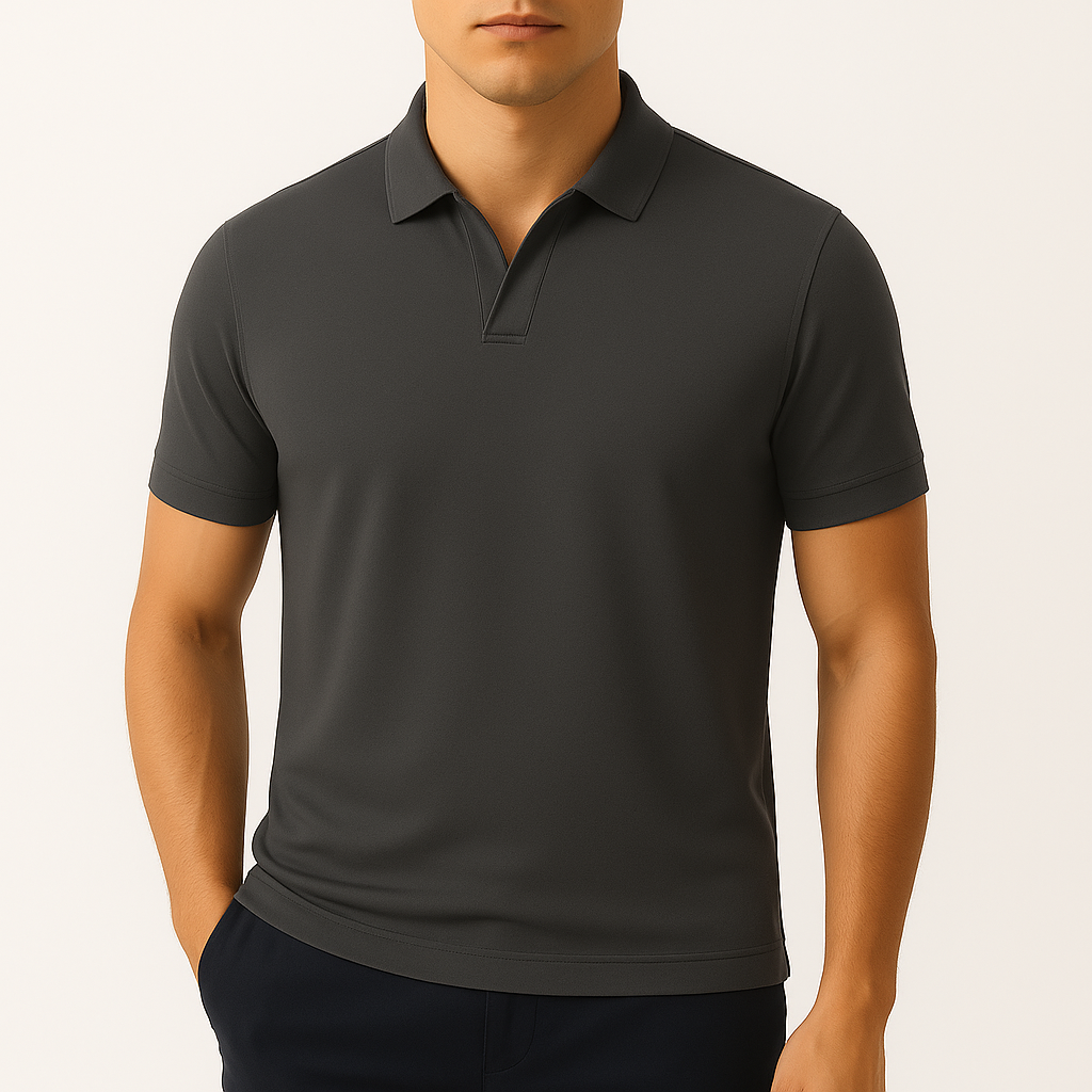 Luminovi | Leo Knit Cotton Polo Shirt