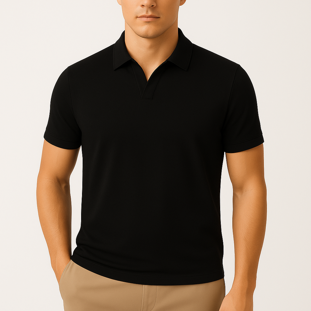Luminovi | Leo Knit Cotton Polo Shirt