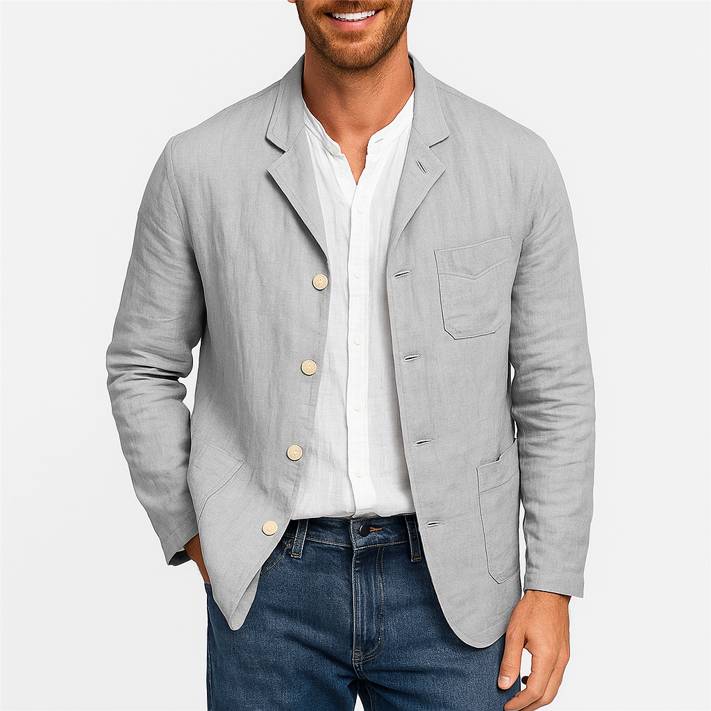 Luminovi | Linen Tailored Blazer-Jacket