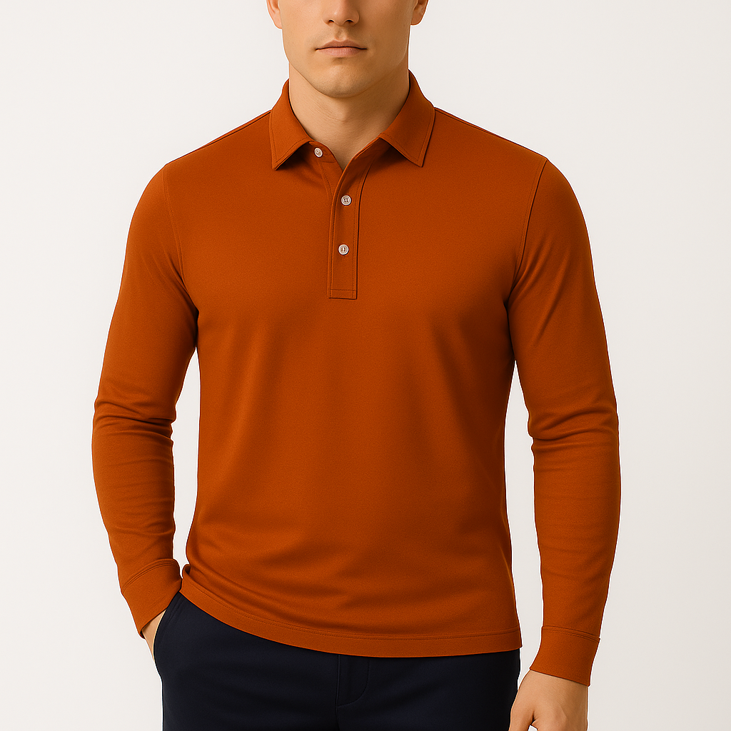 Luminovi | Long Sleeve Polo Shirt-
