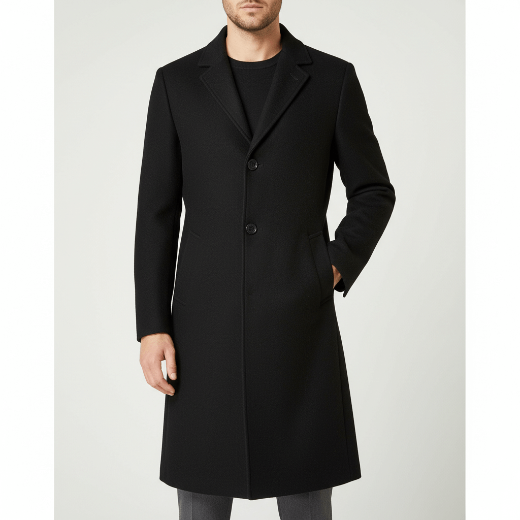Luminovi | Long Wool Trench Coat-Trench Coat
