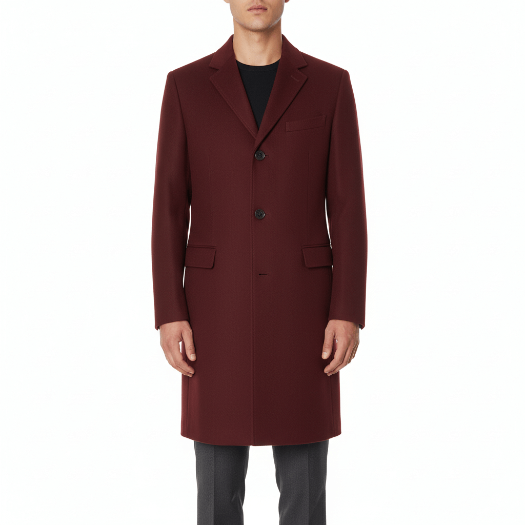 Luminovi | Long Wool Trench Coat-Trench Coat