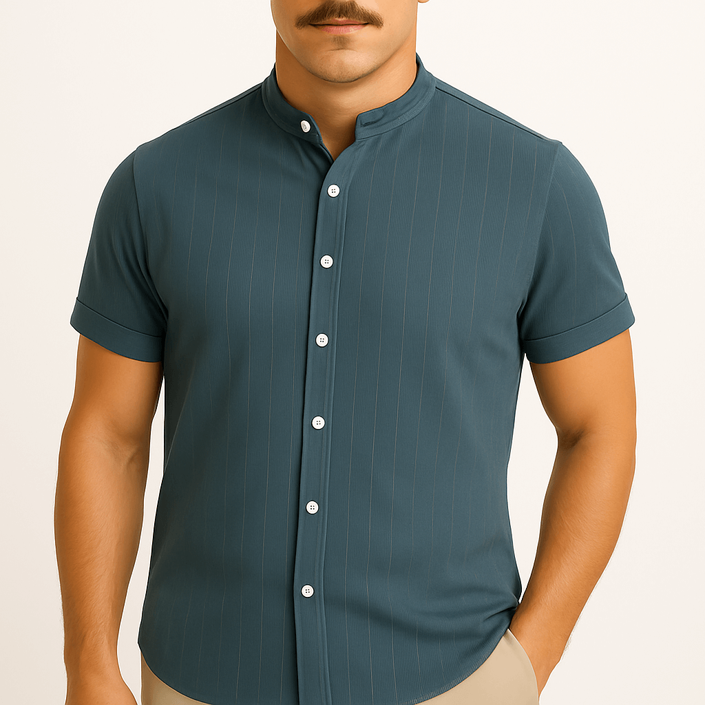 Luminovi | Mandarin Collar Shirt