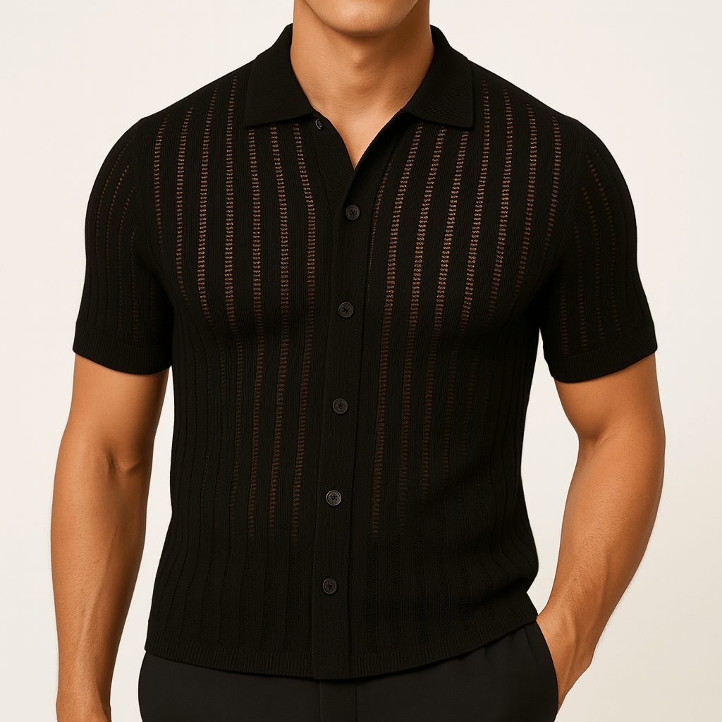 Luminovi | Mesh Knit Shirt