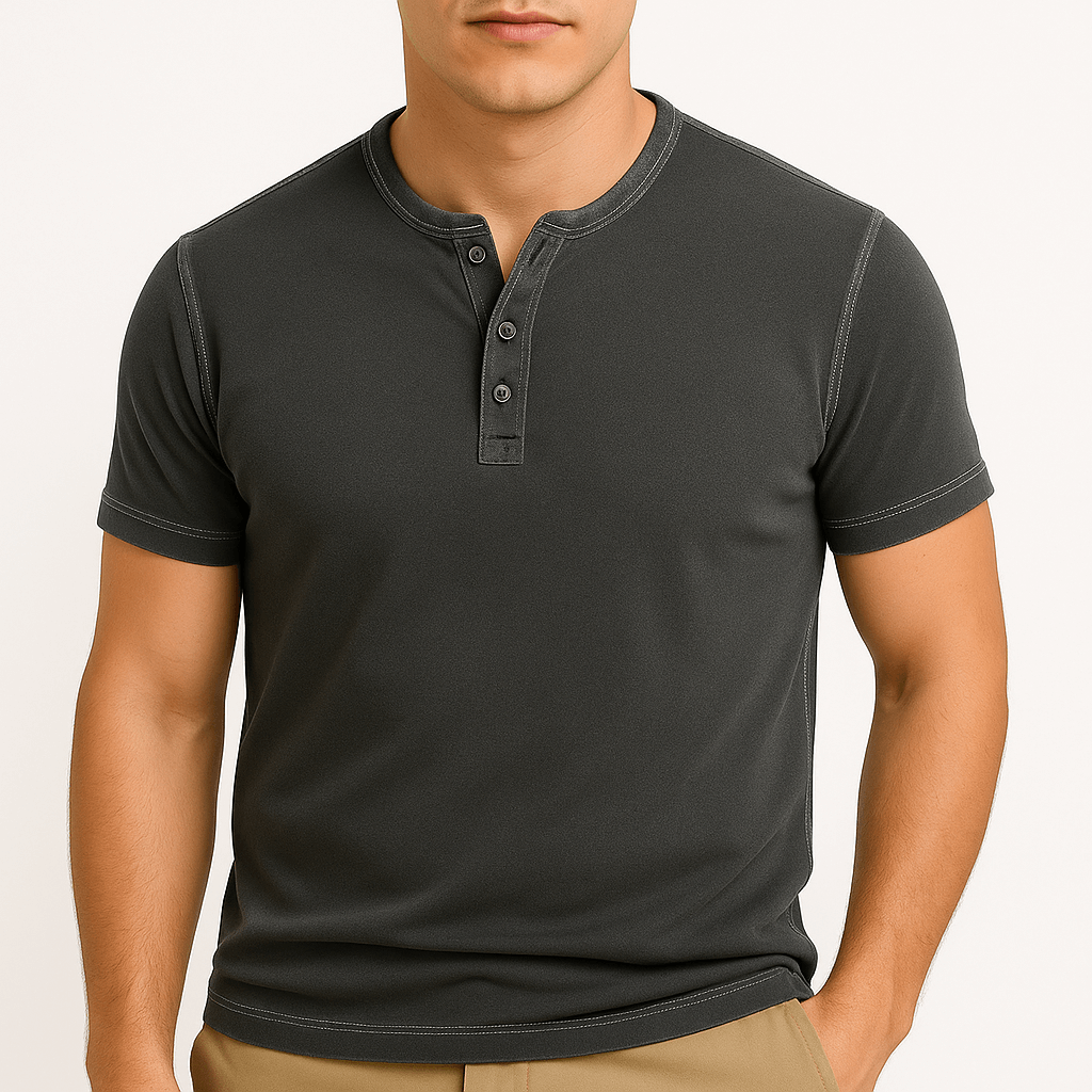 Luminovi | Premium Cotton Henley Shirt