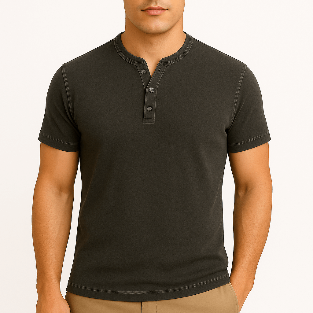 Luminovi | Premium Cotton Henley Shirt
