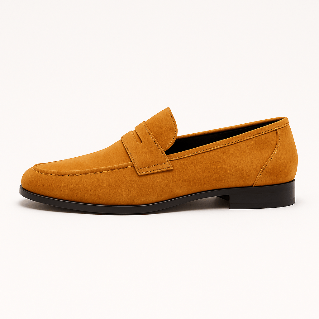 Domoir | Lugano Suede Penny Loafers