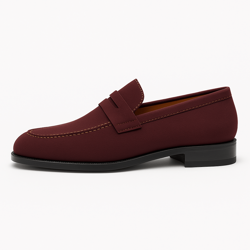Domoir | Lugano Suede Penny Loafers