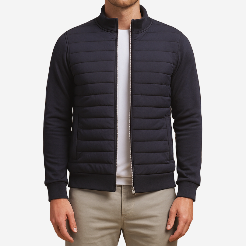 Luminovi | Quilted Bomber Jacket-Jacket