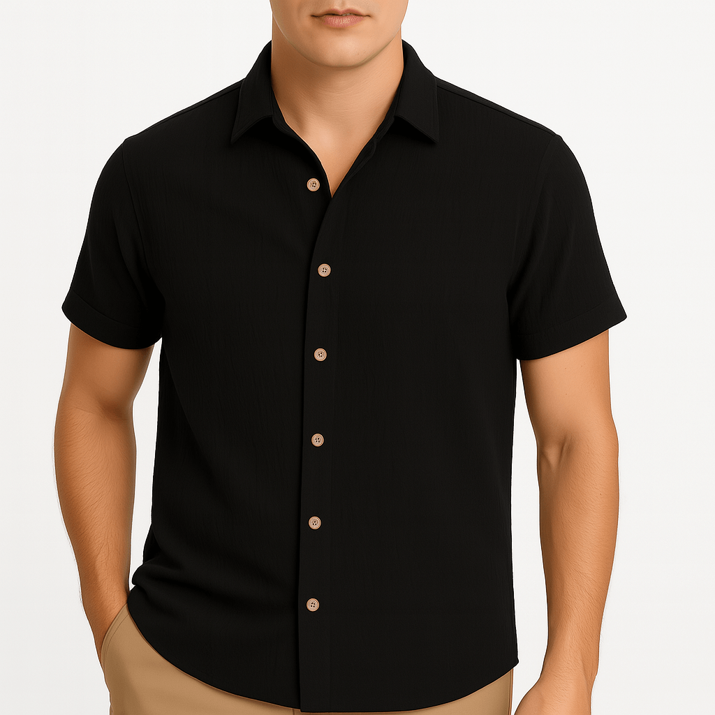 Luminovi | Relaxed Fit Short Collared Shirt