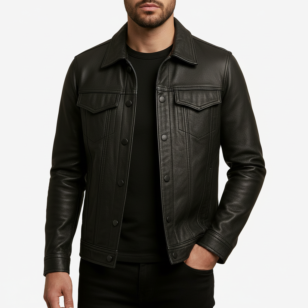 Luminovi | Rider Leather Jacket-Jacket