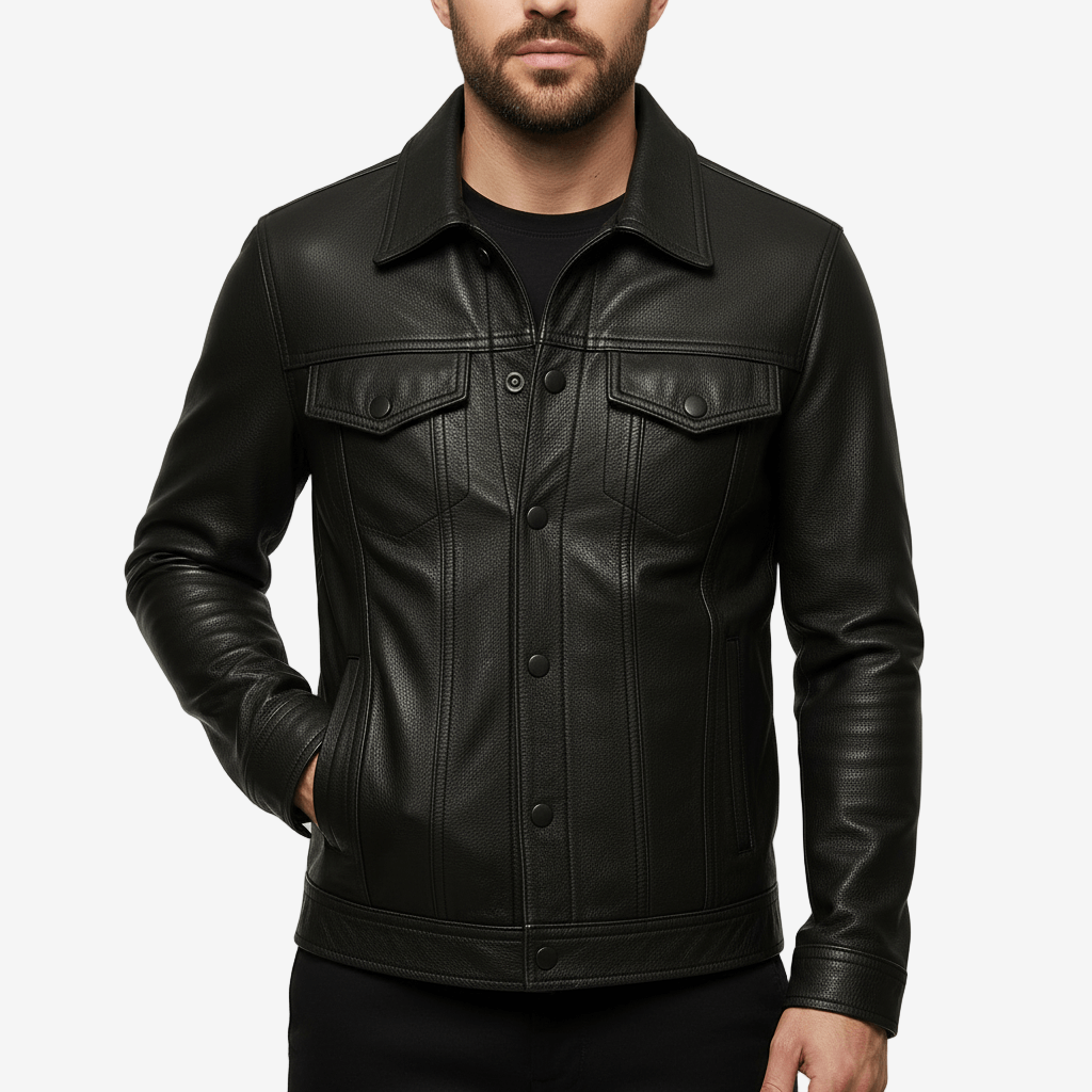 Luminovi | Rider Leather Jacket-Jacket
