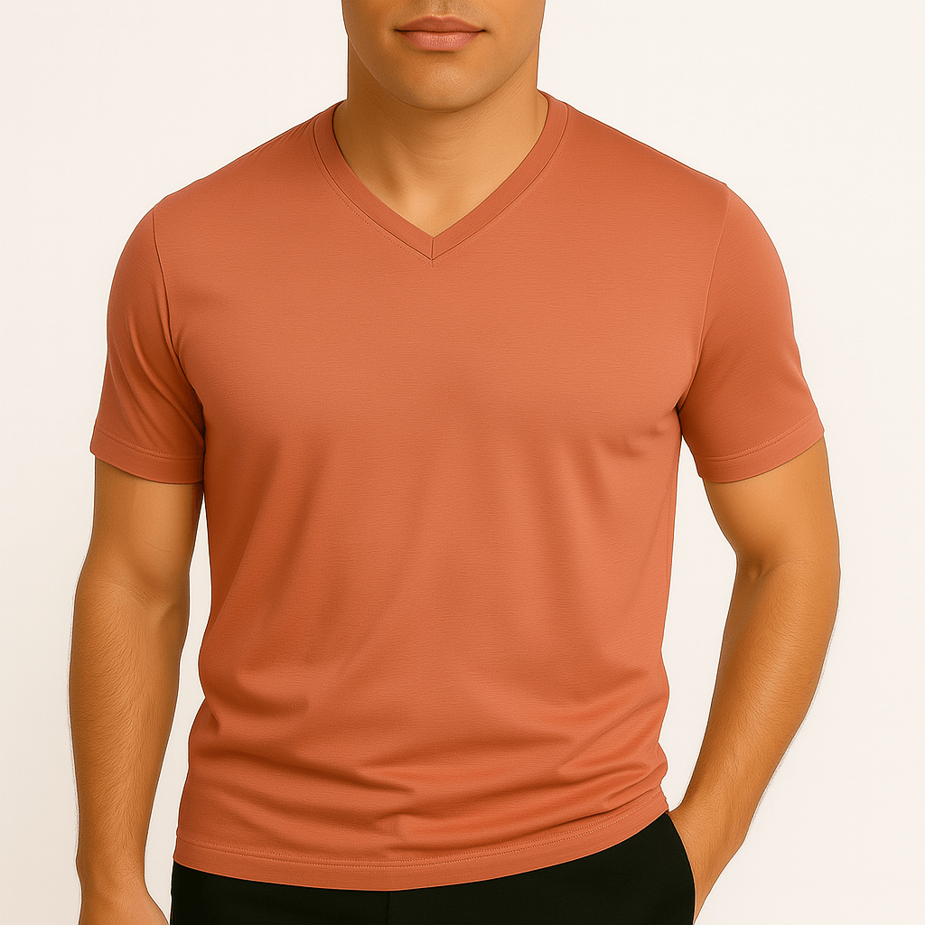 Luminovi | Slim Fit V-Neck Shirt