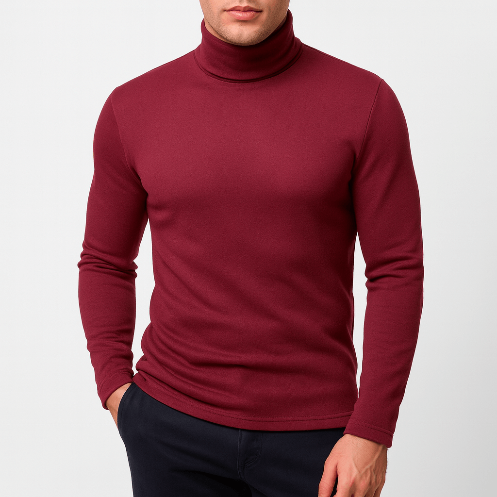 Luminovi | Slim Turtleneck Tee-Turtleneck