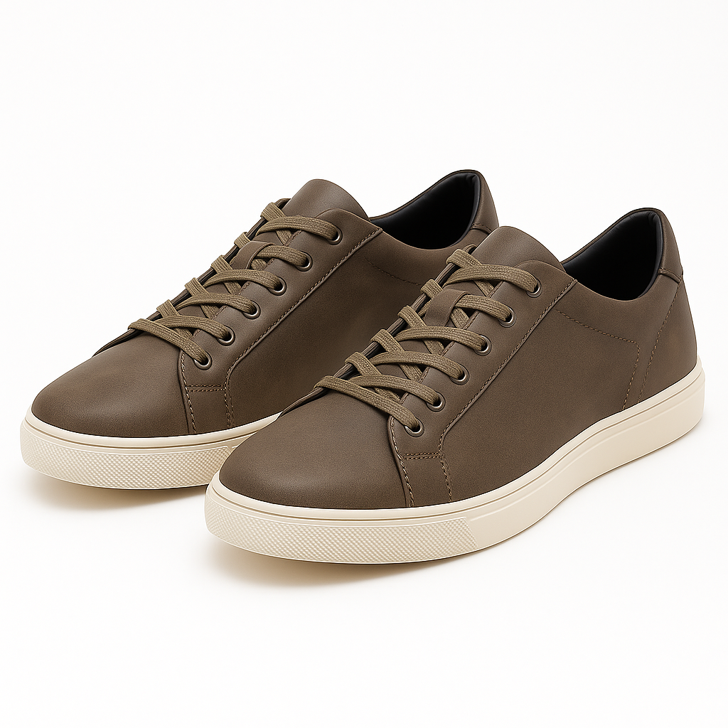 Luminovi | Smooth Leather Low-Top Sneakers