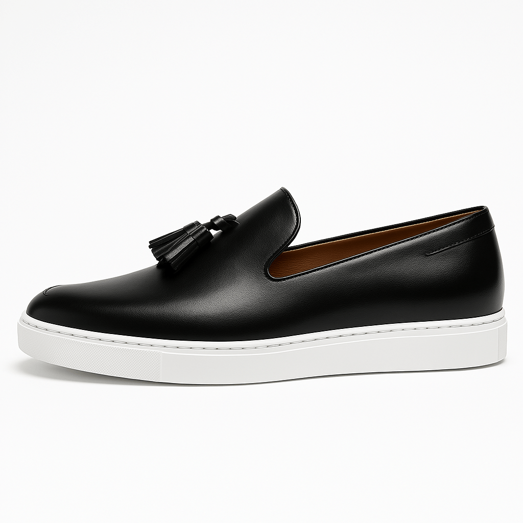 Luminovi | Soft Leather Tassel Loafers