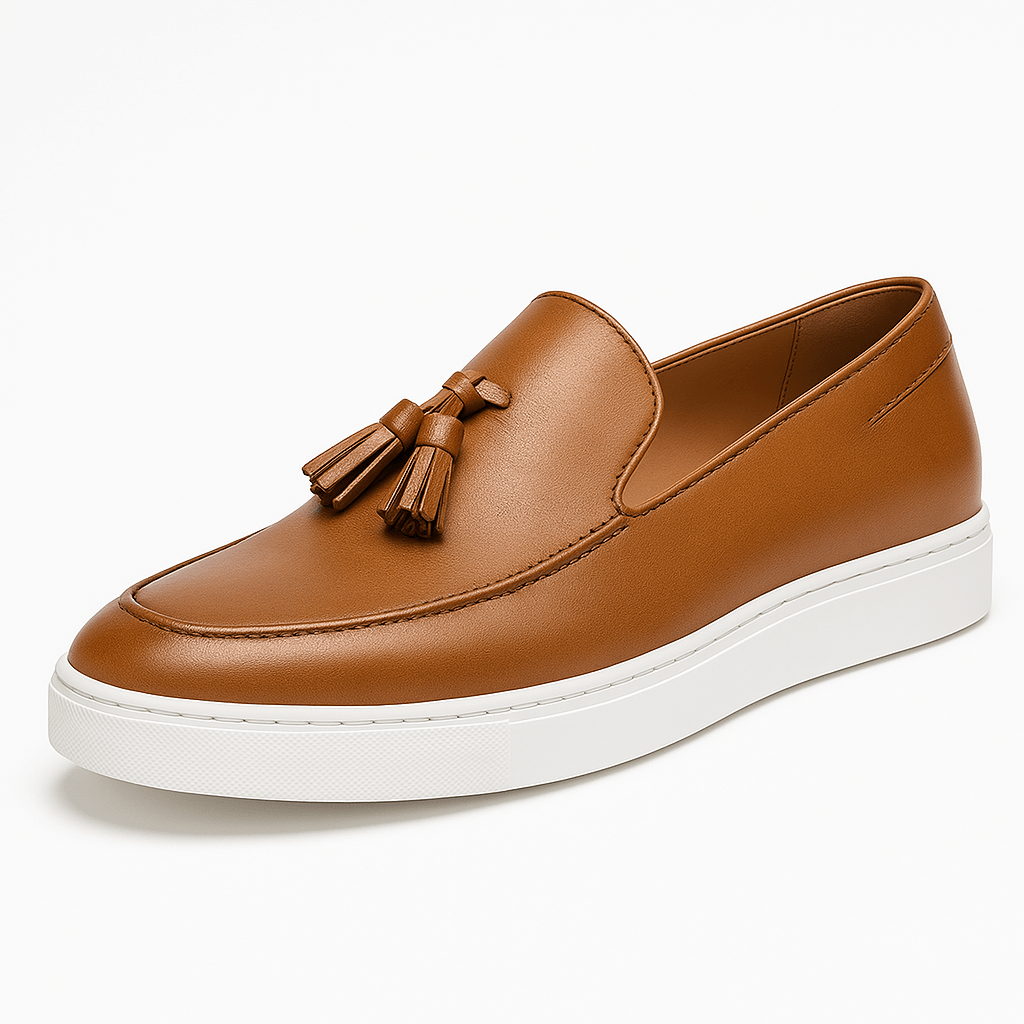 Luminovi | Soft Leather Tassel Loafers