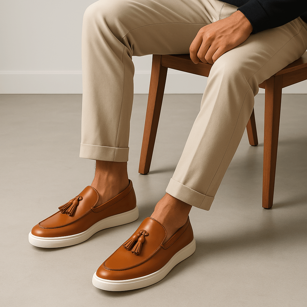 Luminovi | Soft Leather Tassel Loafers