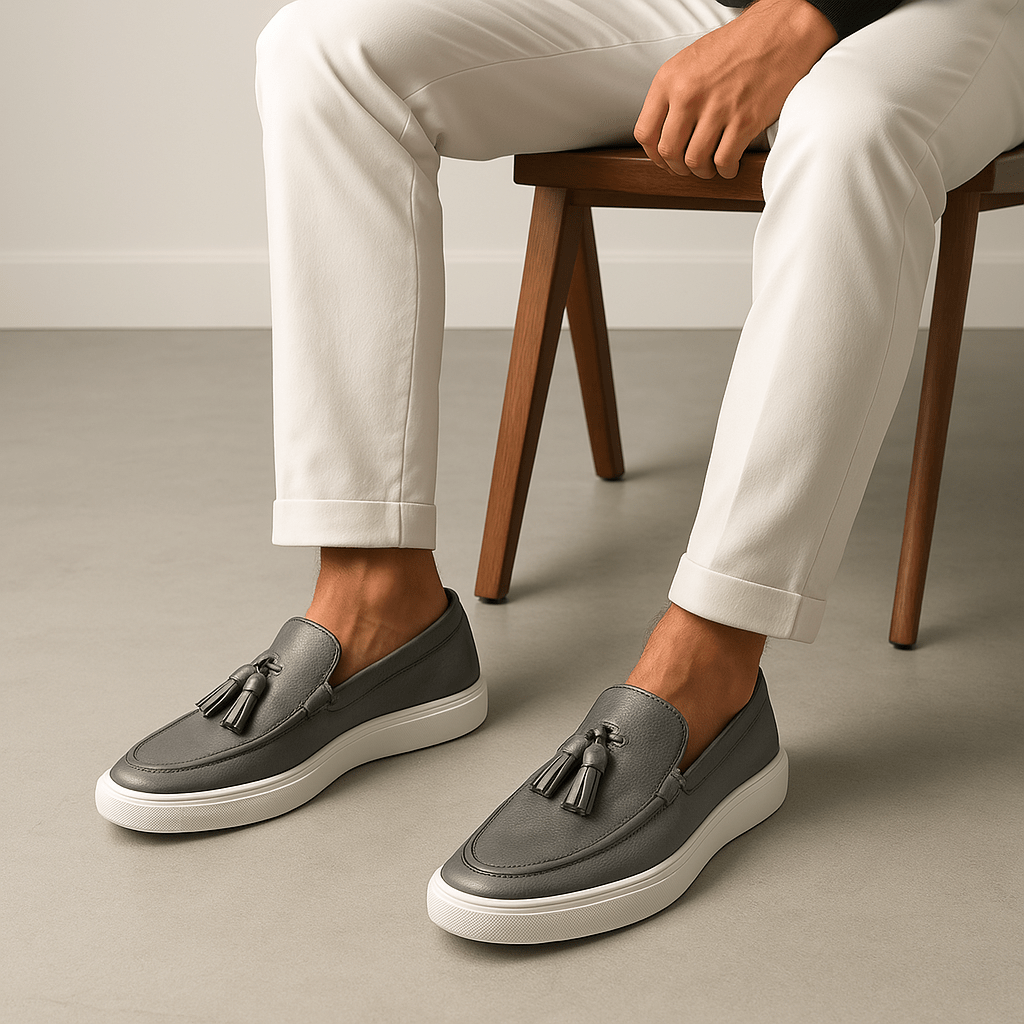 Luminovi | Soft Leather Tassel Loafers