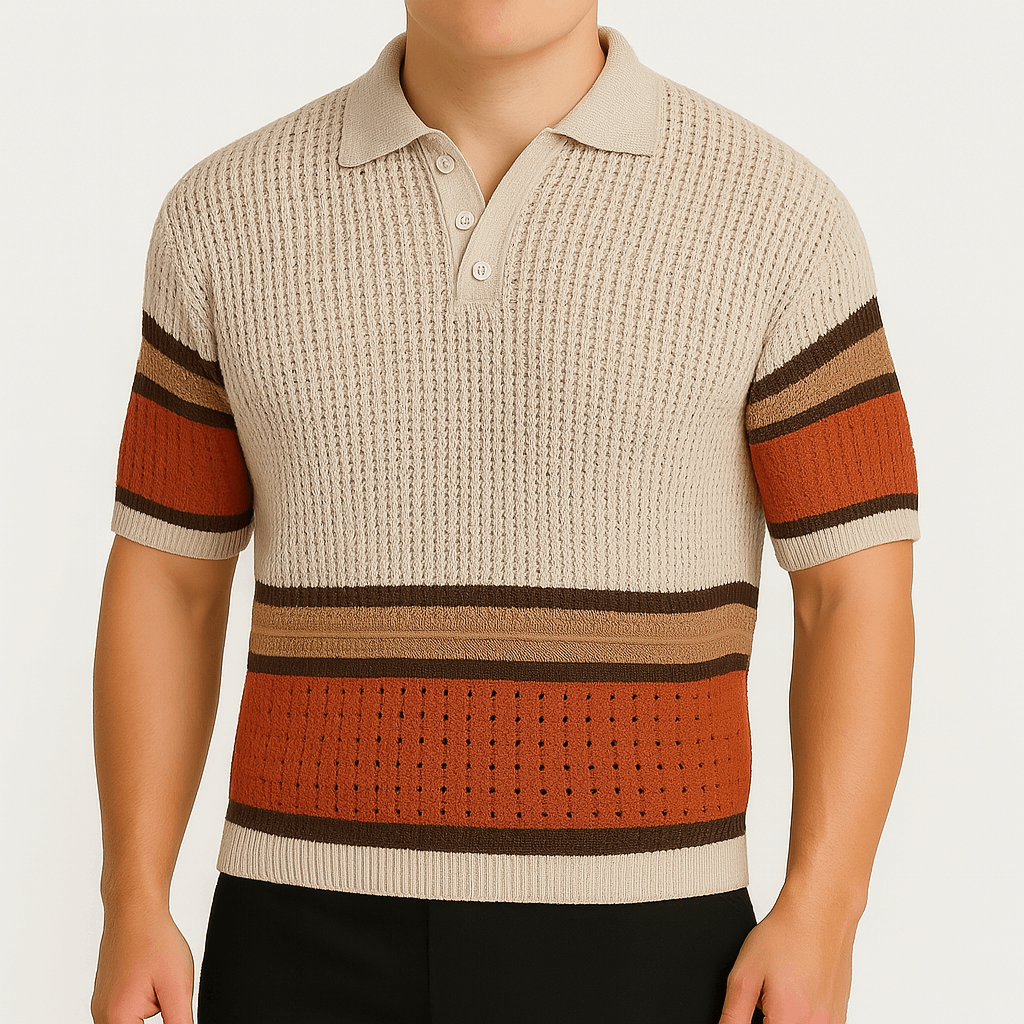 Luminovi | Solari Knitted Polo Shirt