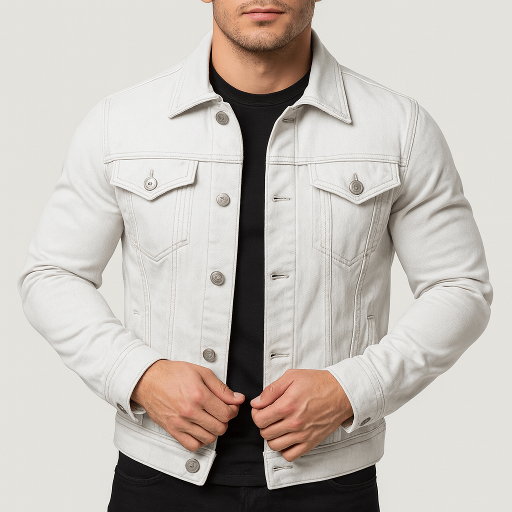 Luminovi | Structured Fit Denim Jacket-Jacket