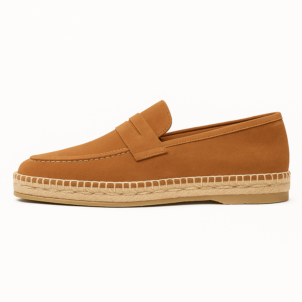 Luminovi | Suede Espadrille Loafers