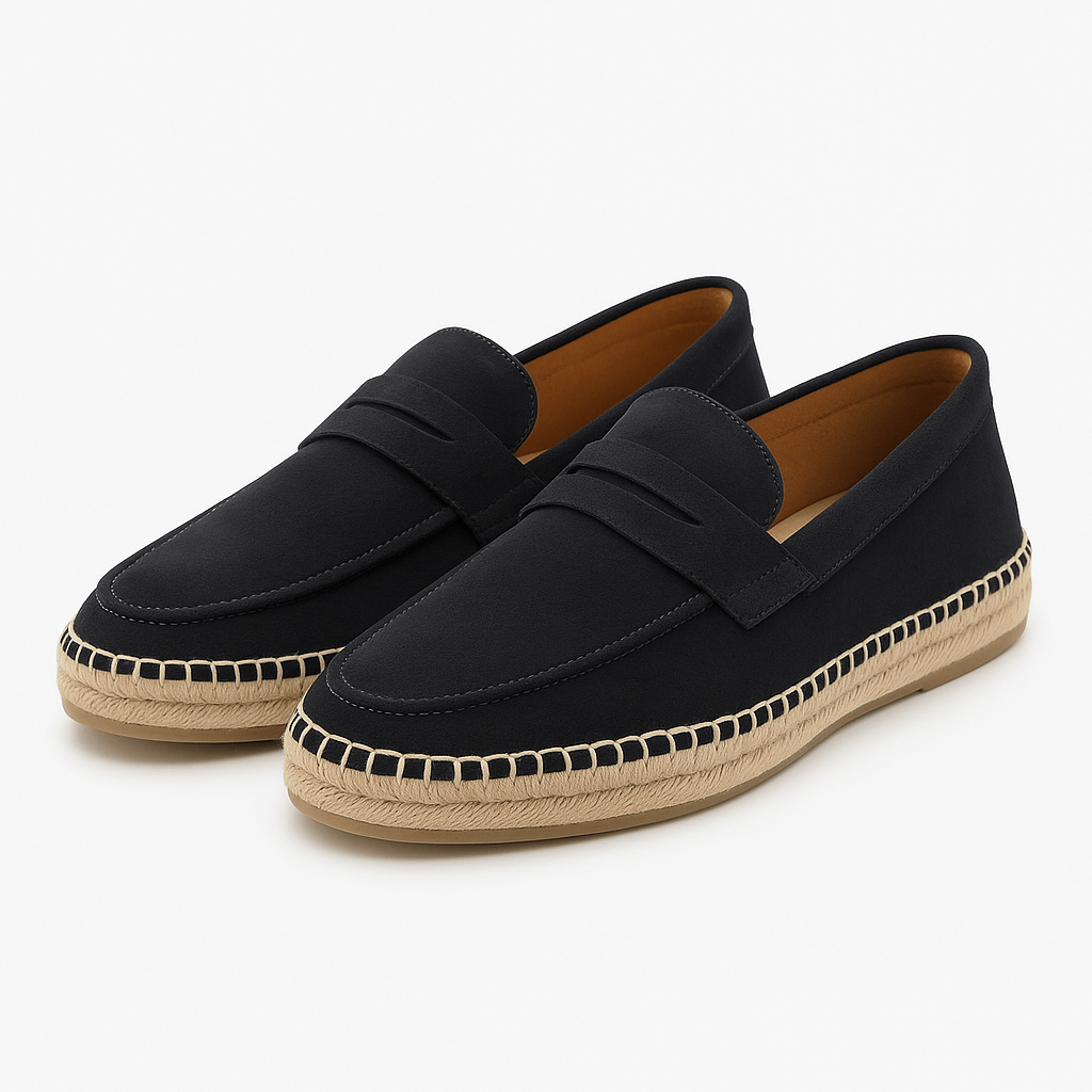 Luminovi | Suede Espadrille Loafers