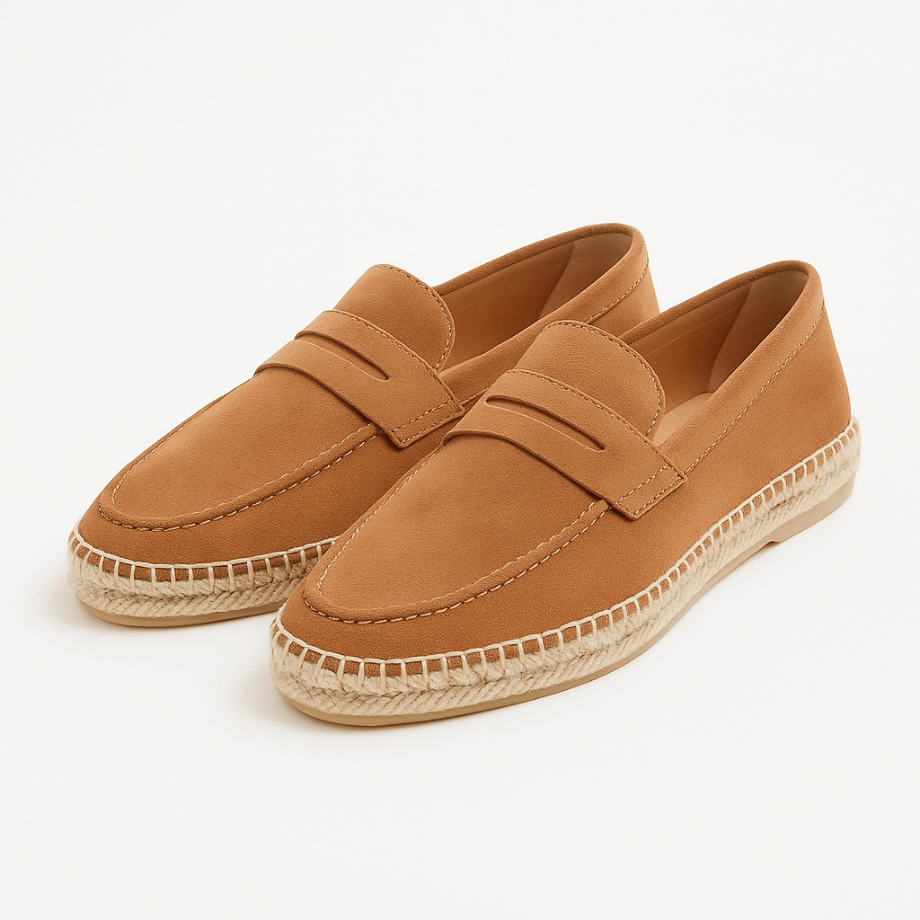 Luminovi | Suede Espadrille Loafers