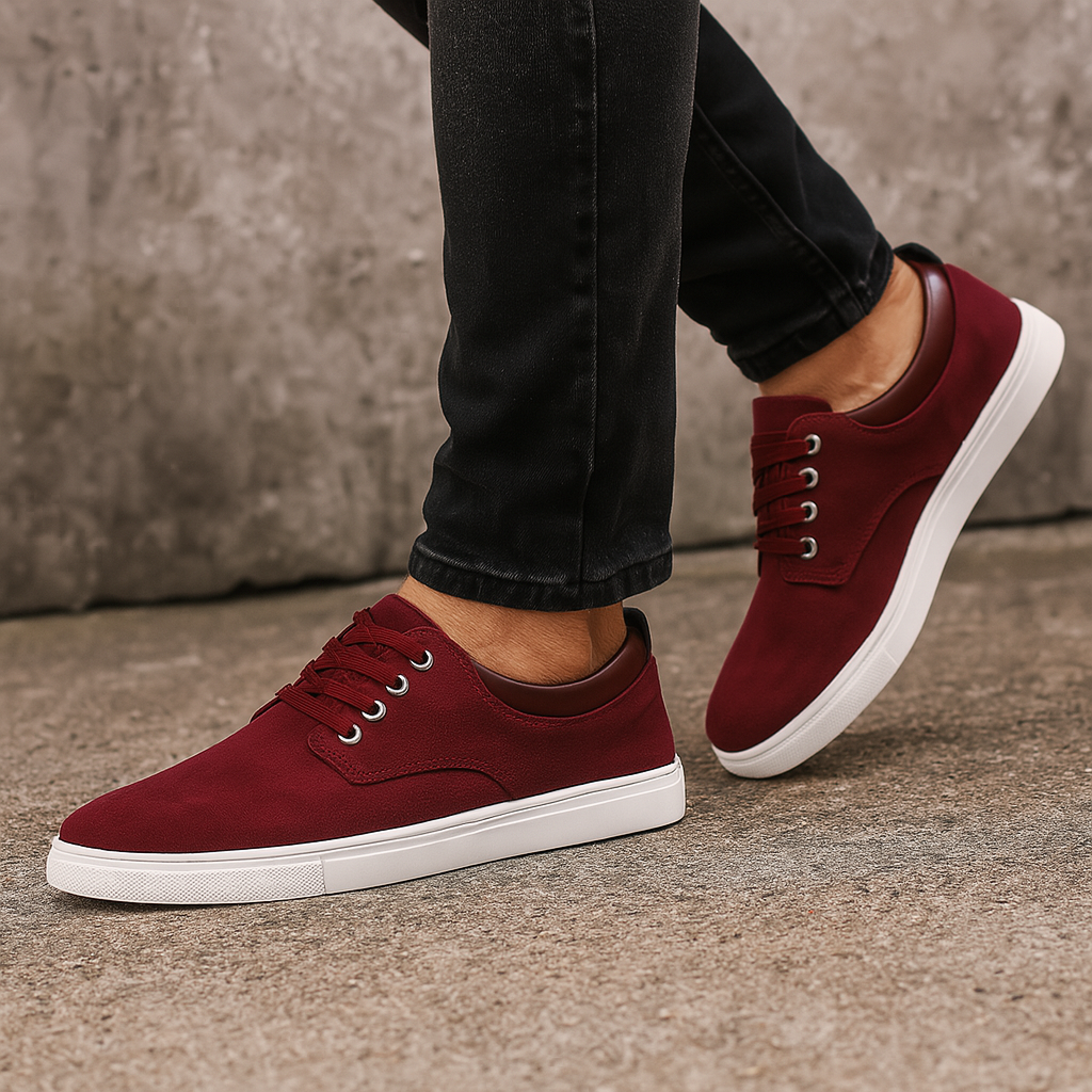 Luminovi | Suede Lace-Up Shoes