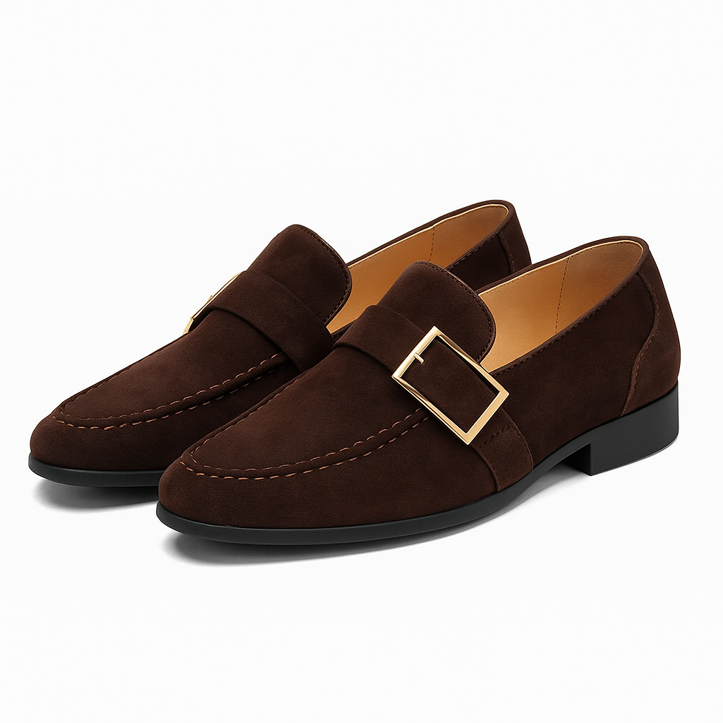Luminovi | Suede Signature Loafers