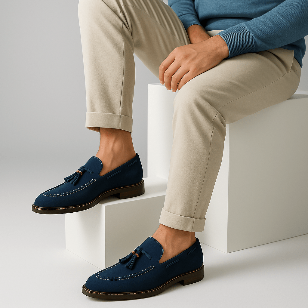 Luminovi | Suede Tassel Loafers