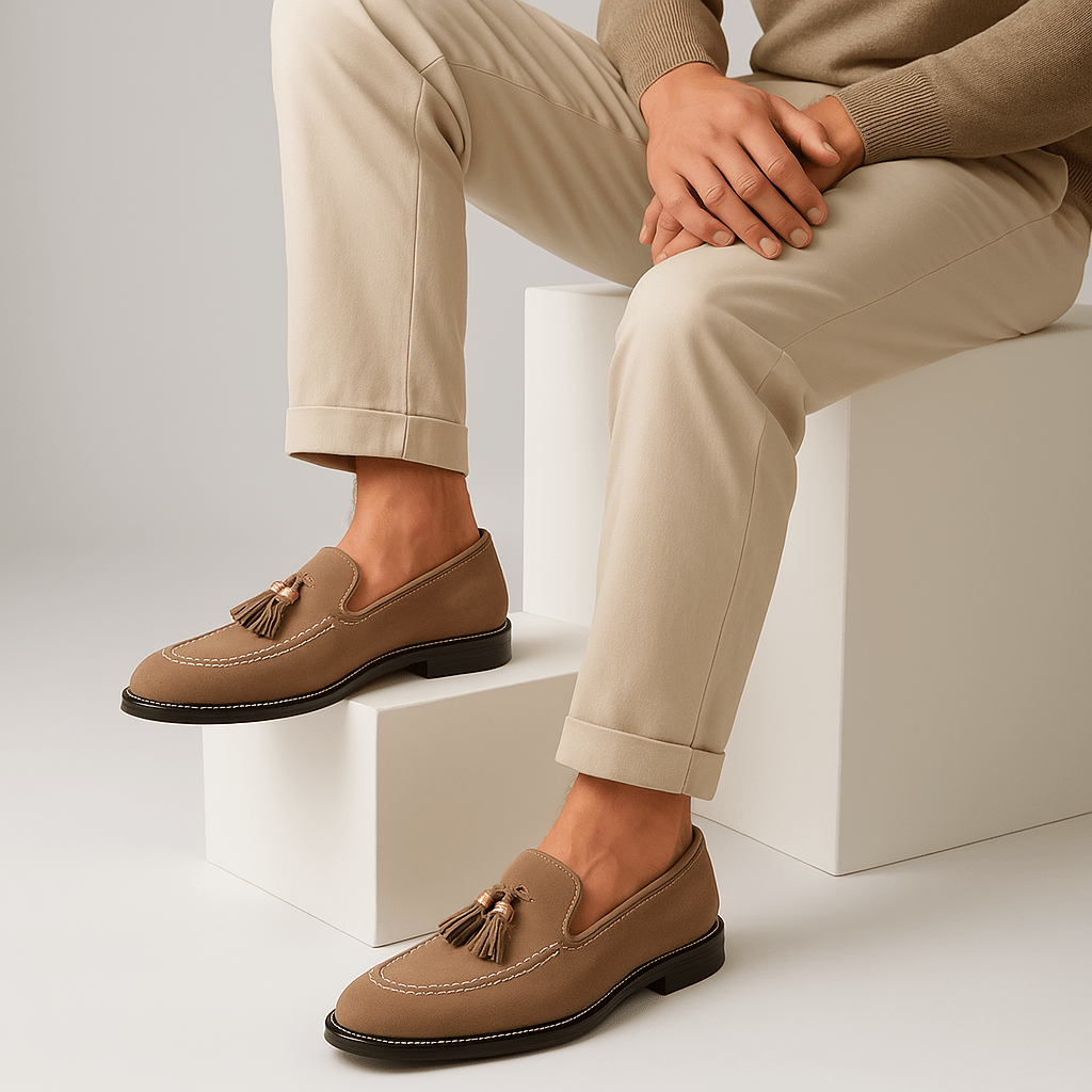 Luminovi | Suede Tassel Loafers