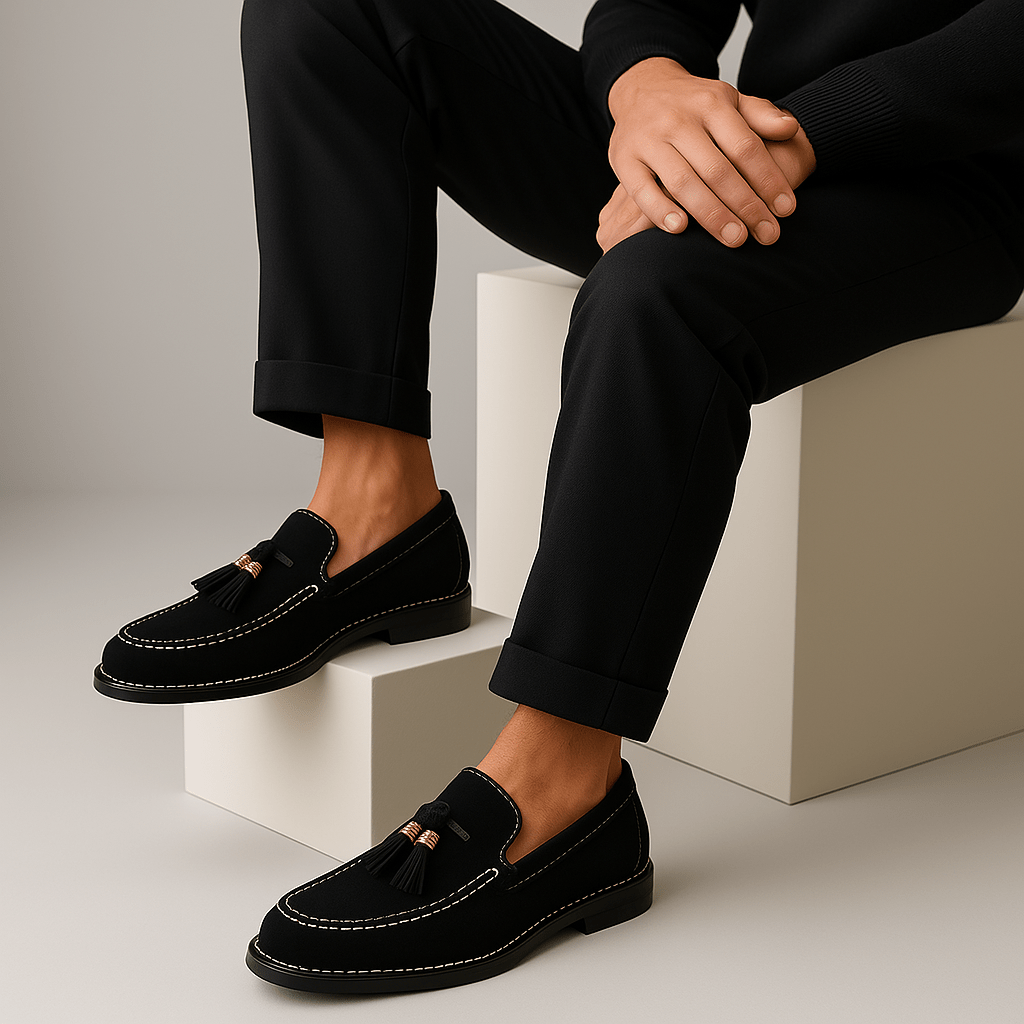 Luminovi | Suede Tassel Loafers