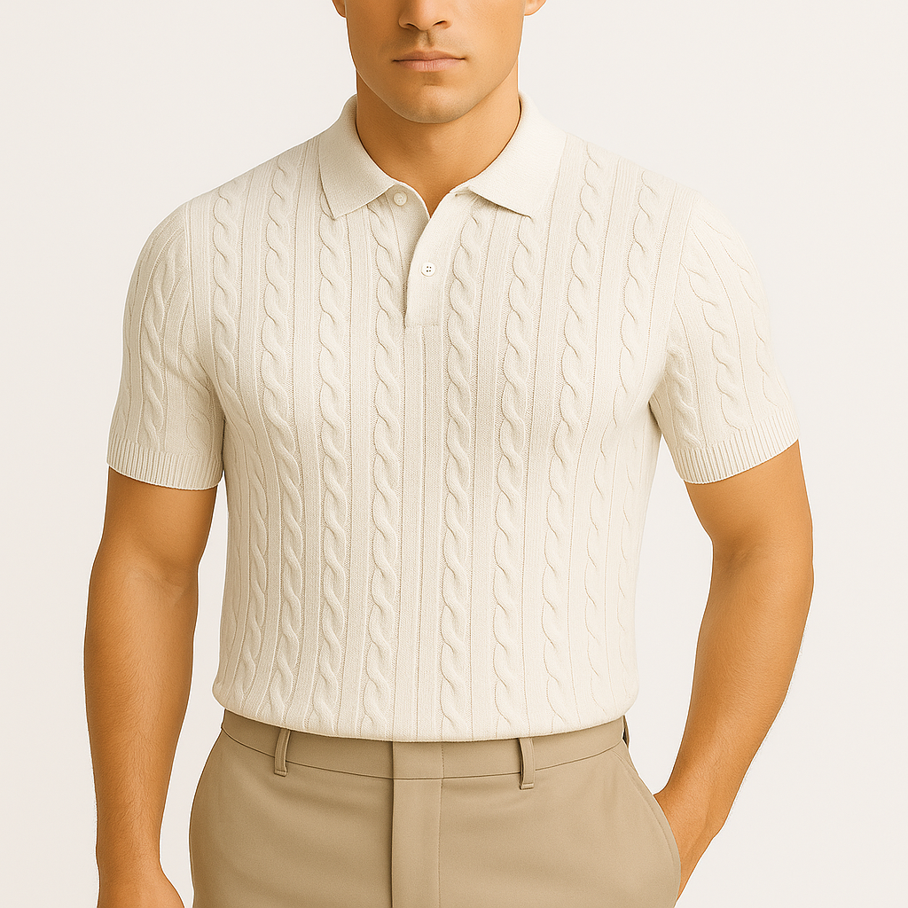 Luminovi | Tailored Patterned Polo Shirt