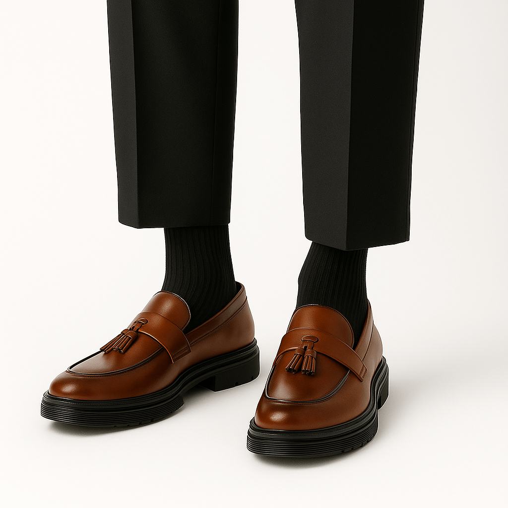 Luminovi | Tassel Leather Loafers