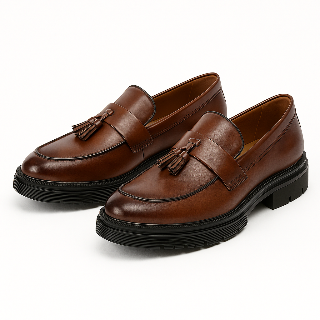 Luminovi | Tassel Leather Loafers