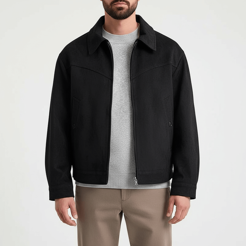 Luminovi | Vintage Suede Cargo Jacket-Jacket