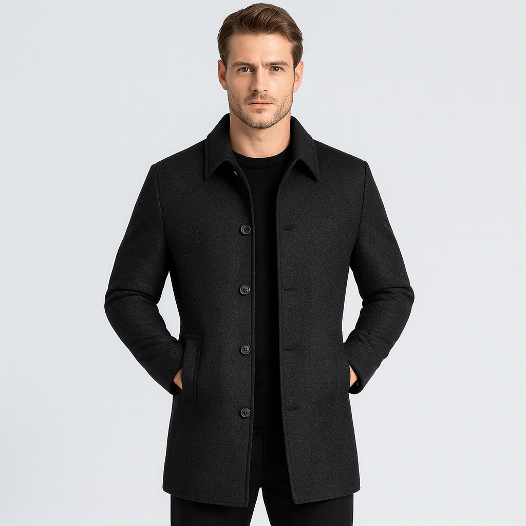 Luminovi | Water-Resistant Wool Blend Coat-Coat