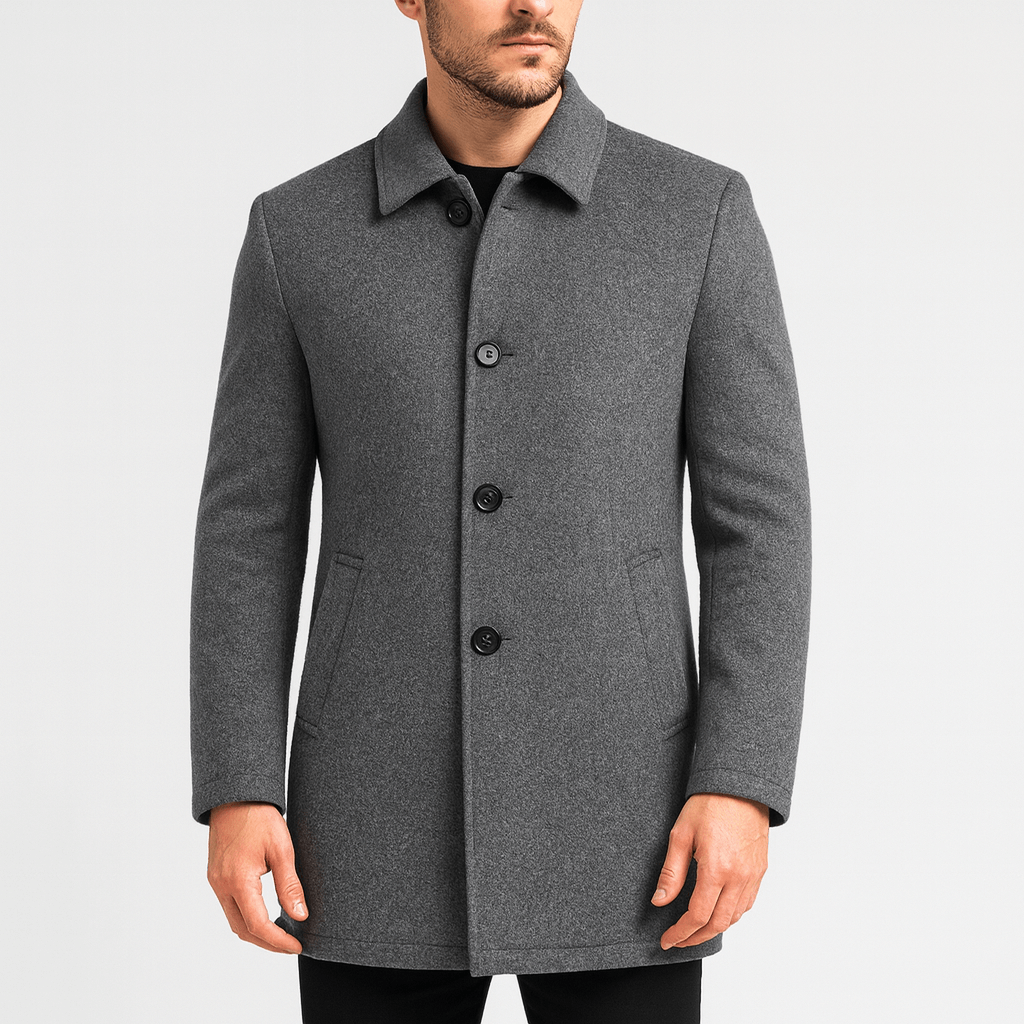 Luminovi | Water-Resistant Wool Blend Coat-Coat