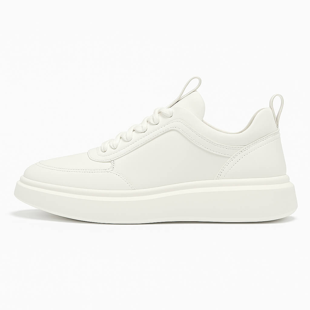 Luminovi | White Leather Platform Sneakers