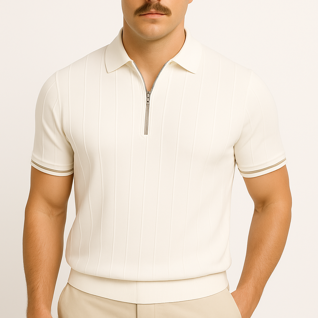Luminovi | Zip Collar Polo Shirt