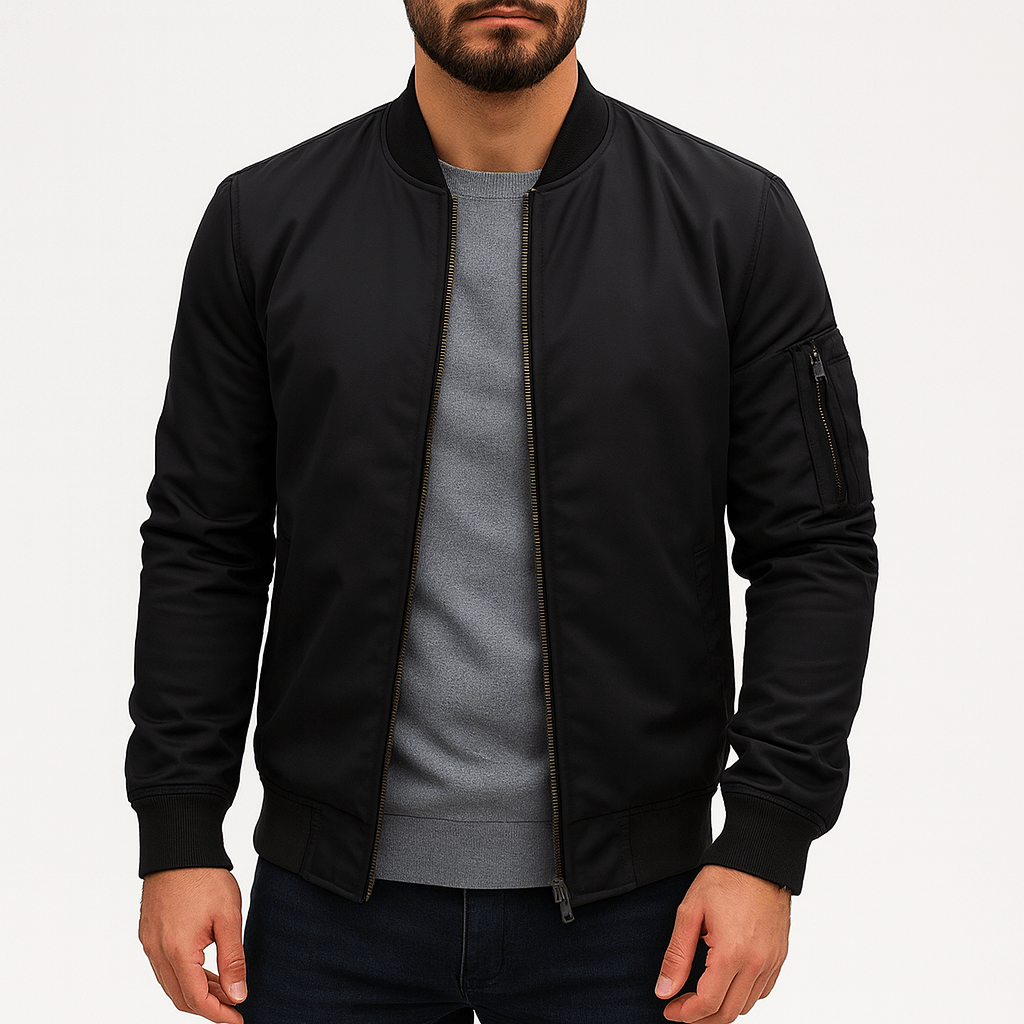 Luminovi | Zip-Pocket Bomber Jacket