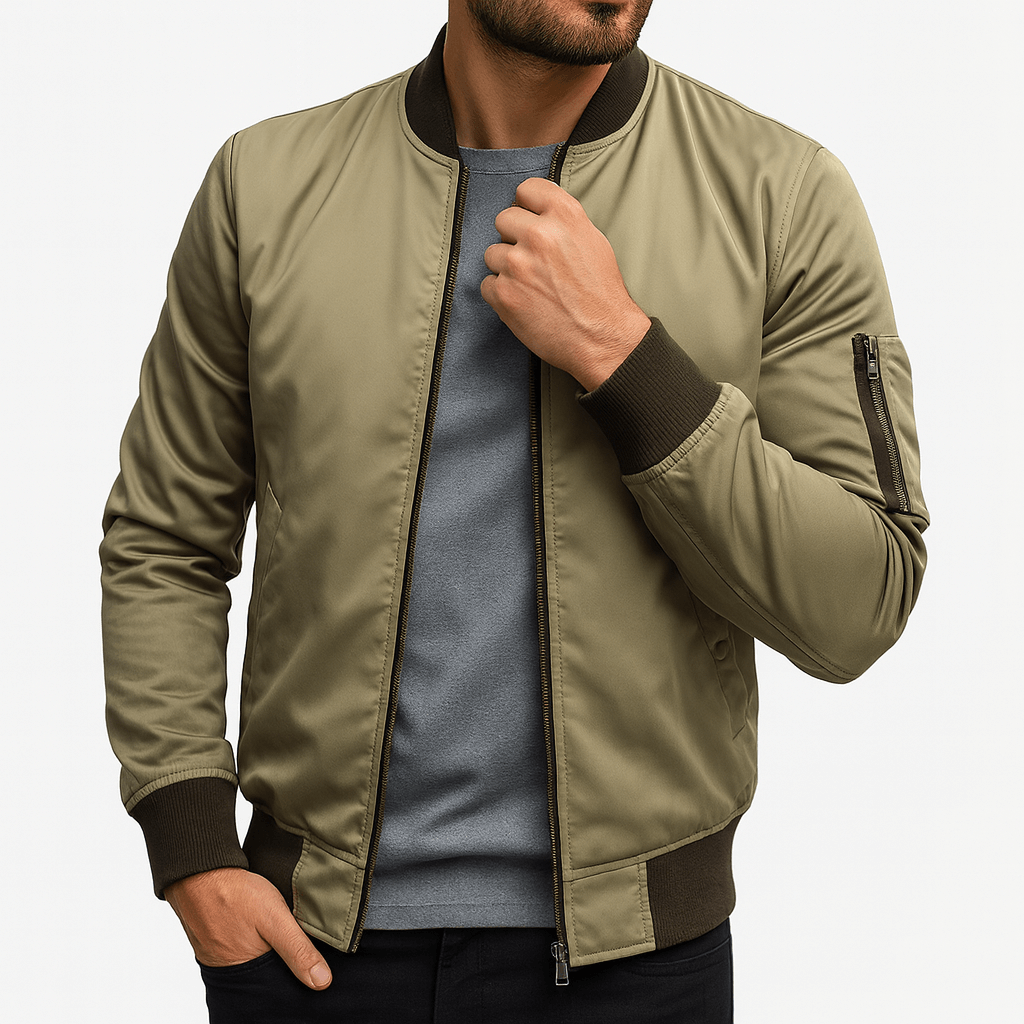 Luminovi | Zip-Pocket Bomber Jacket
