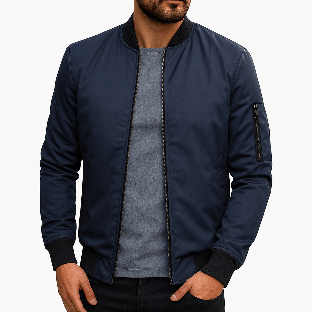 Luminovi | Zip-Pocket Bomber Jacket-Jacket