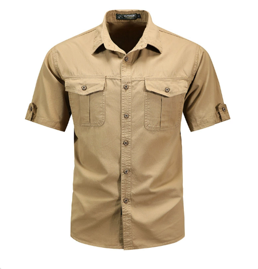 Cargo Shirt for Outdoor Activities with Ripstop Durability and Secure Pockets, Lightweight