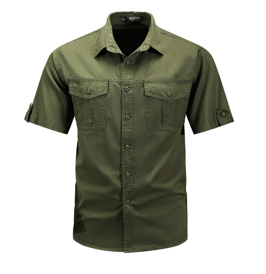 Cargo Shirt for Outdoor Activities with Ripstop Durability and Secure Pockets, Lightweight